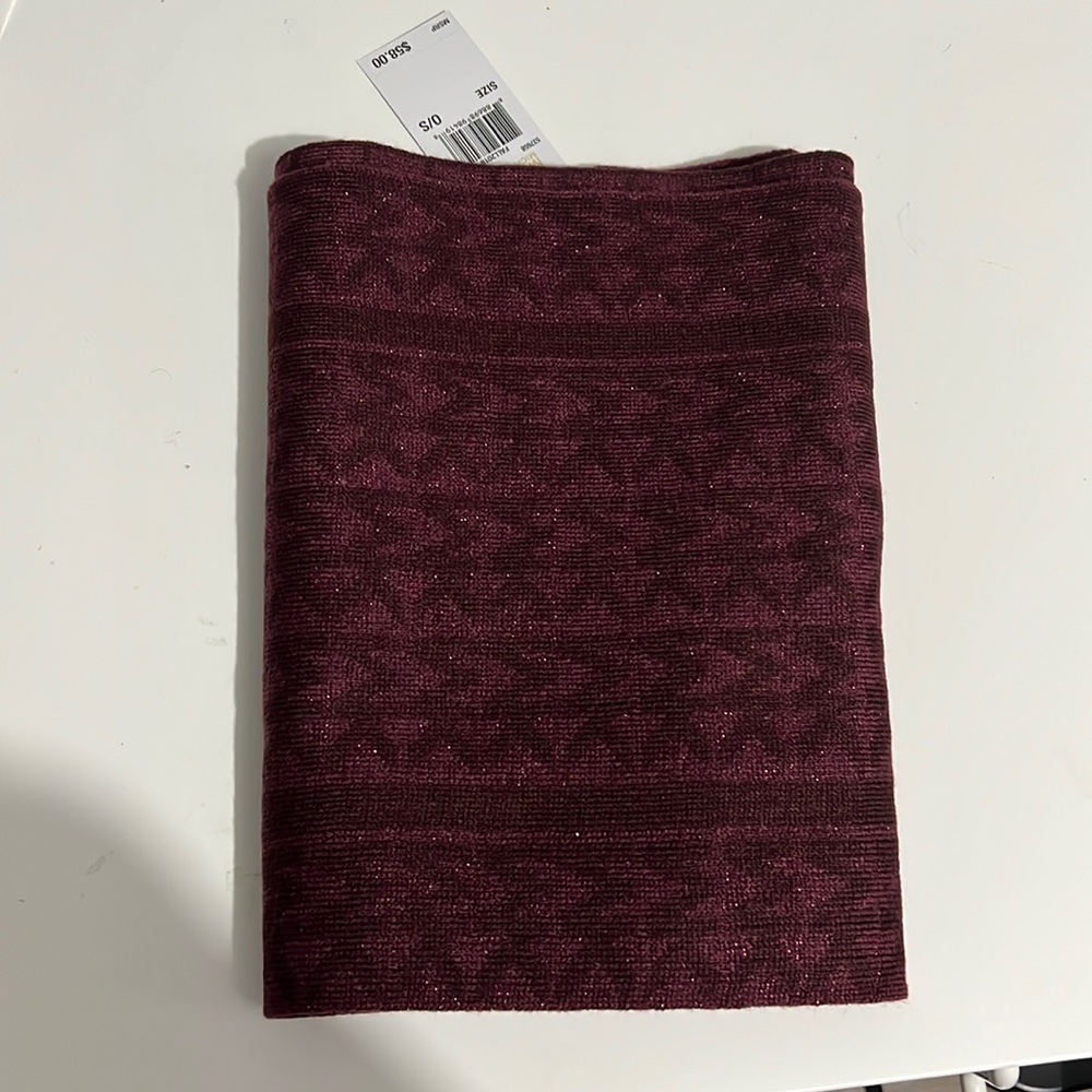 Michael Kors Burgundy scarf. MF design.